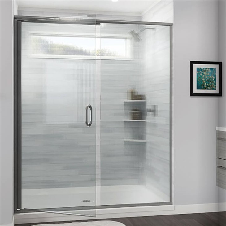 reeded glass shower door